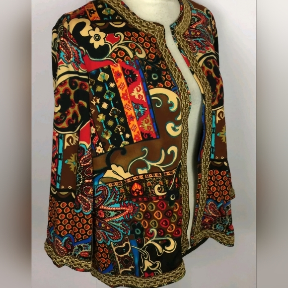 Joan Rivers, 2XL 3/4 sleeve, lined, glamours travel jacket. - Picture 15 of 16